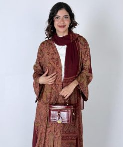 Alternative view of عزة المتميزة - حرير برغندي ياقوت