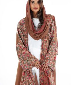 عزة المتميزة - عباية الحرير البني ٤