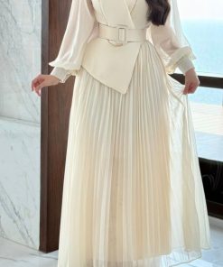 تريجر آيلاند - فستان طويل بكسرات بليسية