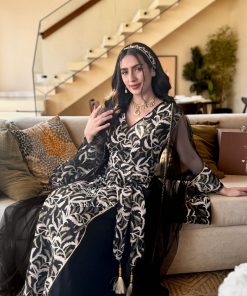 ورزان - جلابية قطعتين بقماش راقي مع بشت