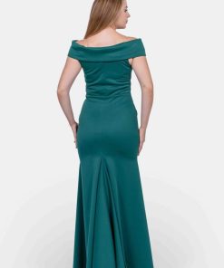 Alternative view of تريجر آيلاند - فستان سهرة طويل ناعم اوف شولدر كريب بفتحه من الامام