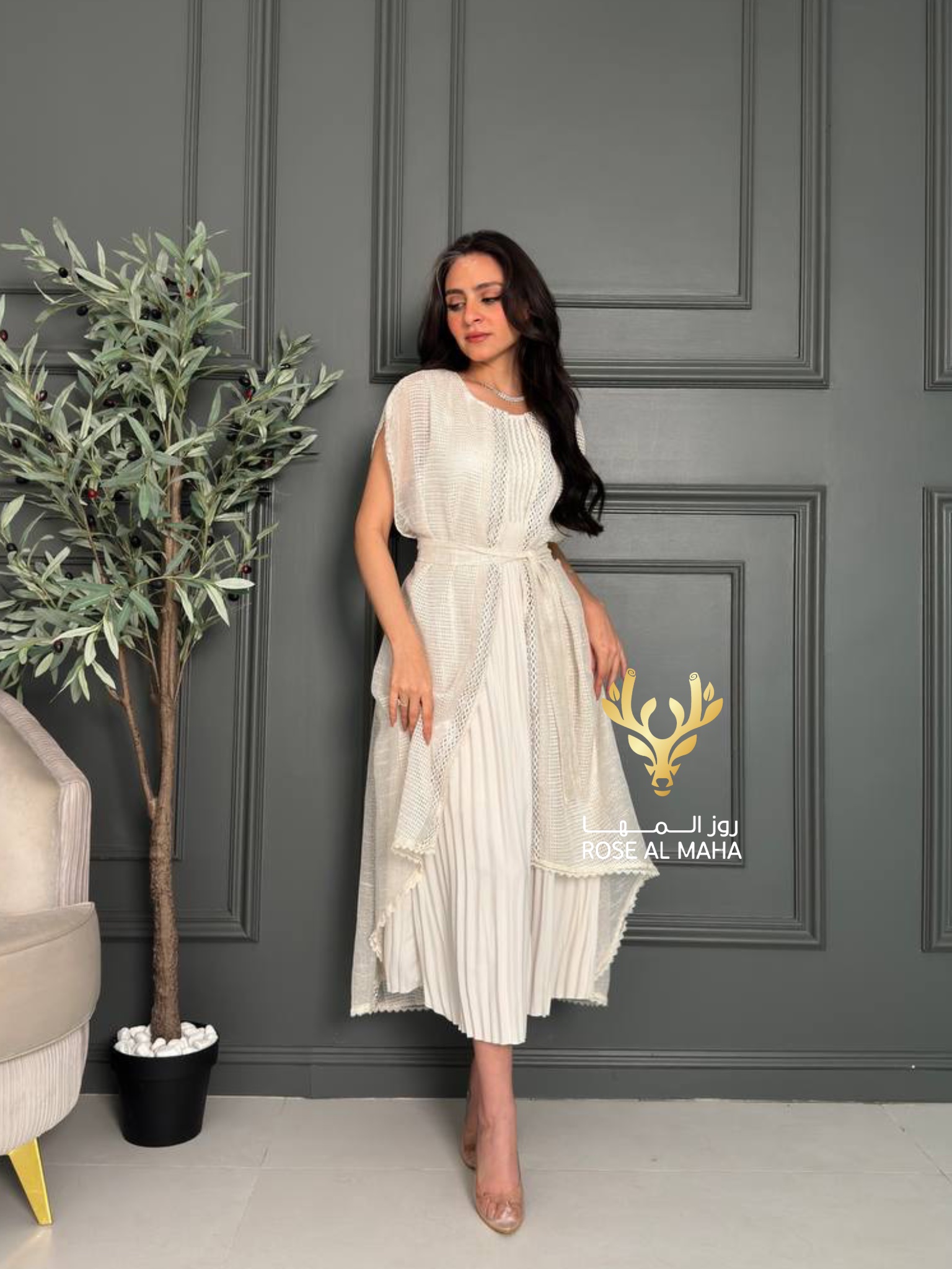 روز المها - فستان ناعم قطعتين - Image 4