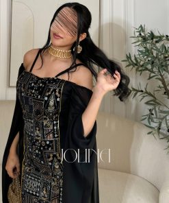 Alternative view of جولينا  - جلابية لون اسود 2