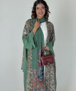 Alternative view of عزة المتميزة - عباية الحرير الأخضر 5