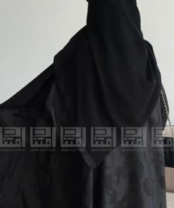 Alternative view of دار امتنان - عباية سوداء جاكار صيفي بارد- 1589