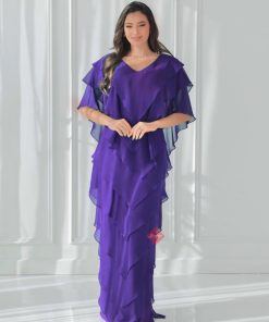 بينوش - فستان شيفون ناعم طويل طبقات نسائي