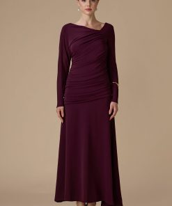 Alternative view of اكتان - فستان بنفسجي ناعم طويل