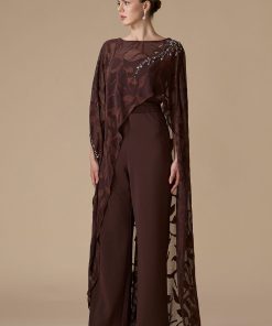 Alternative view of اكتان - طقم جمبسوت بني بكاب مشجر