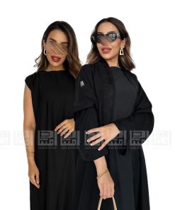 دار امتنان - بكج عباية سوداء يومية بتطريز أسود 3101