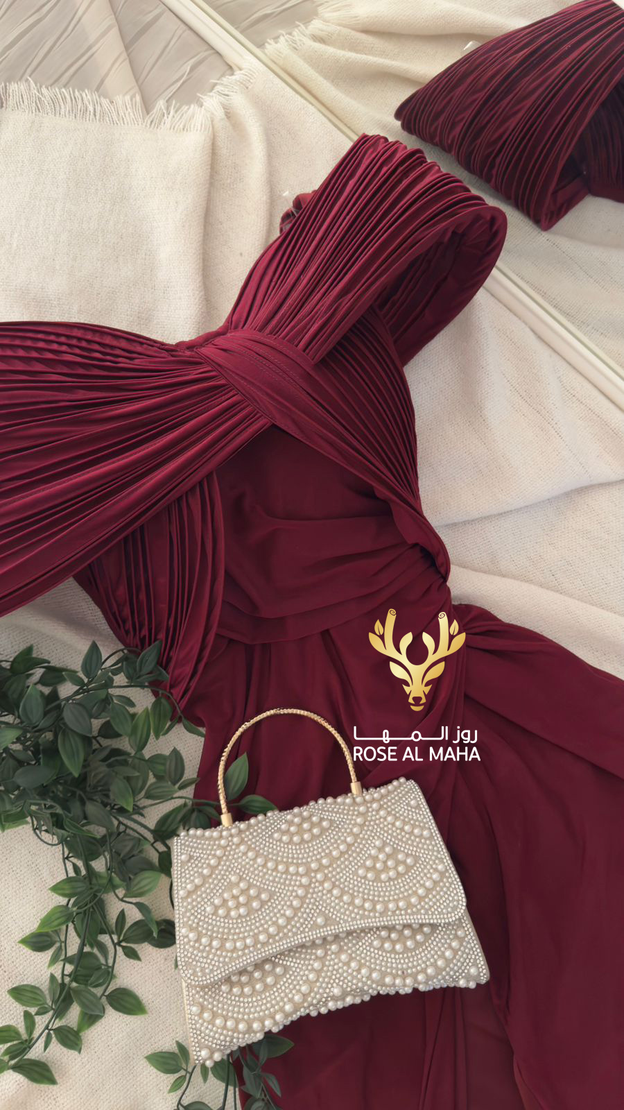 روز المها - فستان استرتش مرد حركة بالصدر - Image 3