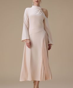 Alternative view of اكتان - فستان ماكسي وردي بكتف واحد