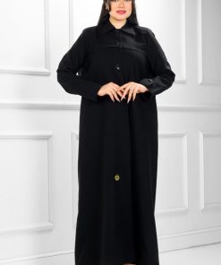 عبايات روزا - عباية بليزر منسوجة من قماش كريب الفاخر مع طرحتها