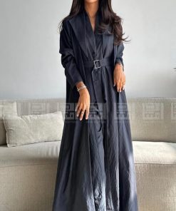 دار امتنان - عباية صيفية باللون الرمادي - 1412