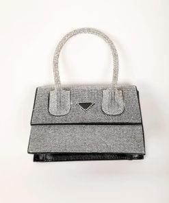 Alternative view of أوبرا فاشن - شنطة سهرة لون اسود مرصعة بفصوص زركون ابيض