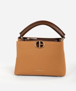 Alternative view of أوبرا فاشن - شنطة يد كريسبيلا جلد فاخر لون تان