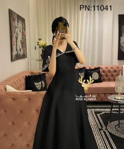 Alternative view of روز المها - فستان أسود باربي طويل