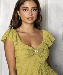 Alternative view of أوبرا فاشن - بلوزه مزينة بفيونكه اكمام قصيره على تطريز في الصدر فيونكة