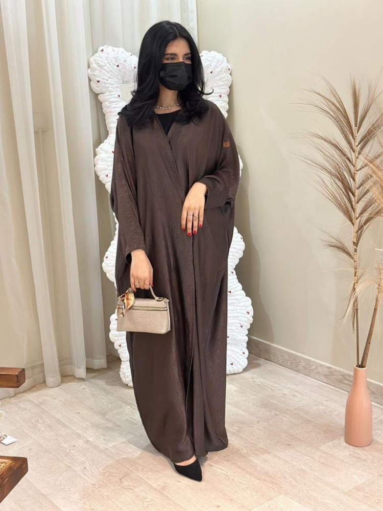 مارينا للعبايات - عباية فراشه لون بني - الصورة 2