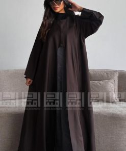 Alternative view of دار امتنان - عباية بفستان متصل بتداخل قماش الجاكار الصيفي- 1588