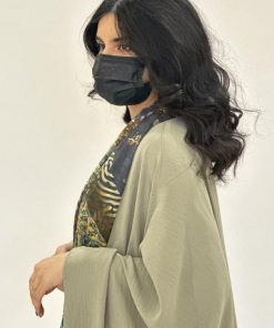 مارينا للعبايات - عباية بشت لون فستقي