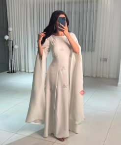 Alternative view of بينوش  - فستان كريب ناعم بأكمام وشاح إليجنت