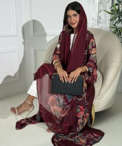 عزة المتميزة - عباية حرير الورود عودي ١