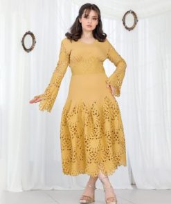 أوبرا فاشن - فستان أنيق بتفاصيل جوبير مع قصة أنثوية راقية