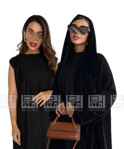 دار امتنان - بكج عباية سوداء شتوية أنيقة و فستان بلاك بيري فاخر- 1517