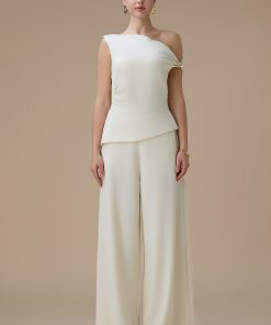 اكتان - جمبسوت بكتف واحد وبنطال واسع