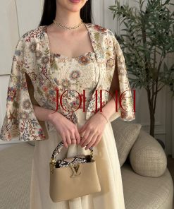 Alternative view of جولينا - فستان اوف وايت مطرز