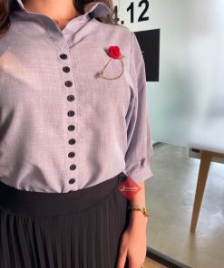 قميص نسائي انيق بأزرار امامية