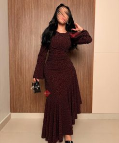 Alternative view of بينوش  - فستان ناعم ستايل اكمام طويلة واسعة