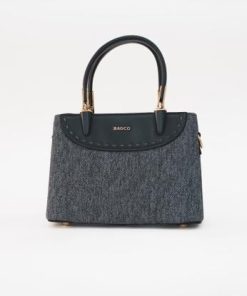 أوبرا فاشن - شنطة لون كحلي بتصميم مميز وعصري مصنوعة من قماش متين