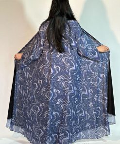 Alternative view of مارينا للعبايات - عباية شيفون مشجر كحلي