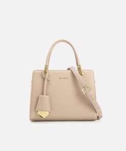 الفي - شنطة نسائية أنيقة جلد بلون بيج