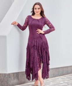 أوبرا فاشن - فستان دانتيل فاخر بقصة أنثوية جذابة