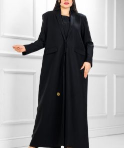 عبايات روزا - عباية بليزر منسوجة من قماش بليزر مع طرحتها