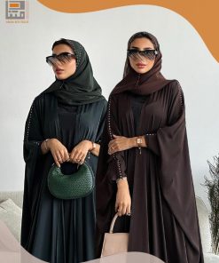 دار امتنان - بكج البشت الأخضر و البني الكريستالي الصيفي- 1582