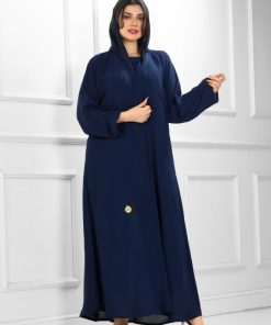 عبايات روزا - عباية "سُمُو" الكحلية (3 قطع): عمق اللون البحري ورفعة الكريب الناعم