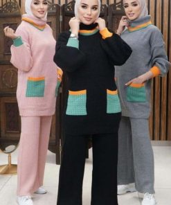 فاميلي كوتون - بجامة تريكو قطعتين - قبة عالية