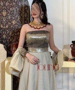 Alternative view of جولينا  - جلابية بيج قطعتين