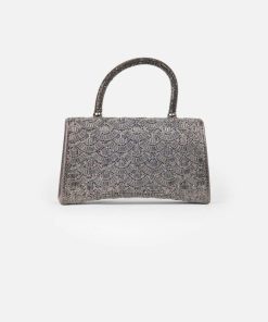 Alternative view of أوبرا فاشن - شنطة يد سهرة مرصعة بكريستالات فاخرة لون رصاصي