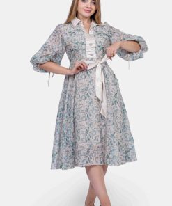 تريجر آيلاند - فستان قصير شبابي مشجر ناعم