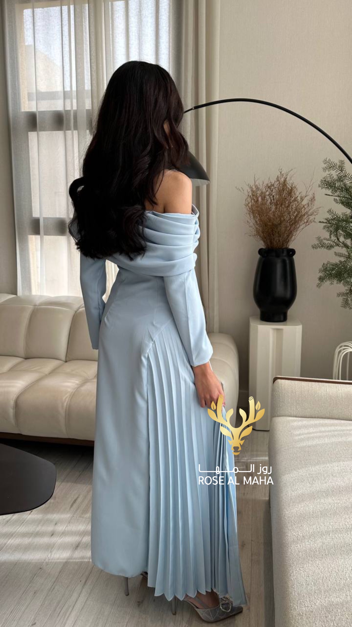 روز المها - فستان ناعم بيبي بلو - Image 4