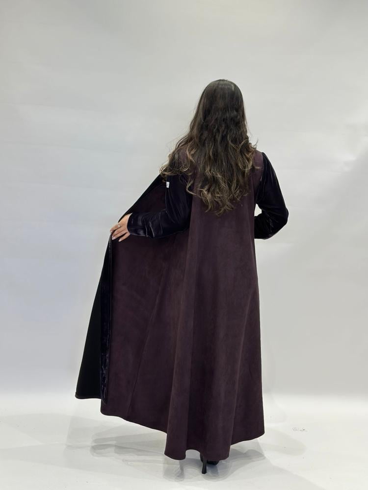 مارينا للعبايات - عباية رونق عنابي - الصورة 3