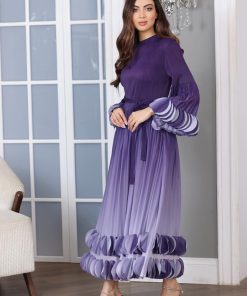 Alternative view of تريجر آيلاند - فستان بكسرات والوان ليلكي مموجة