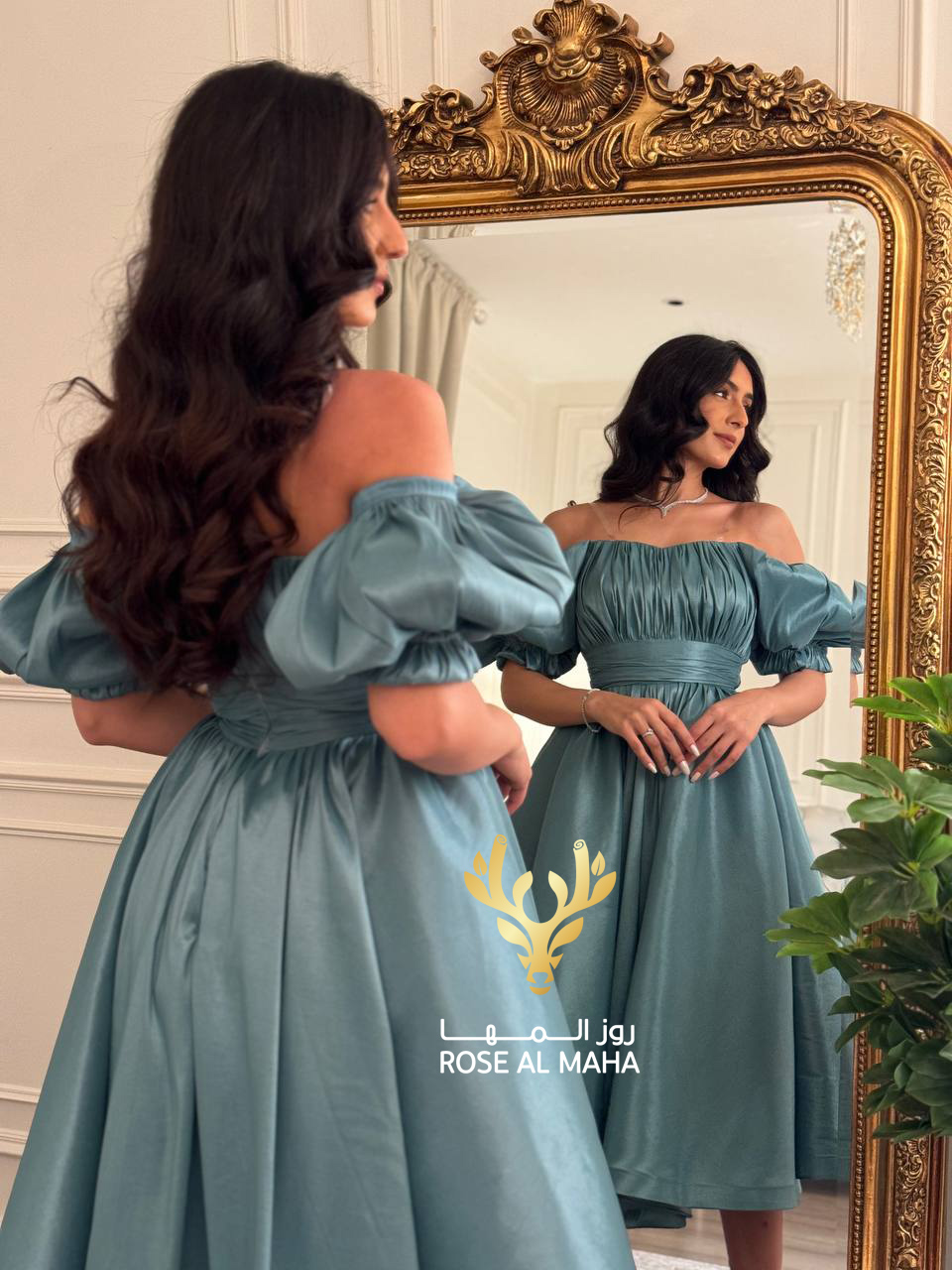روز المها - فستان تيفاني بأكمام بف - Image 5
