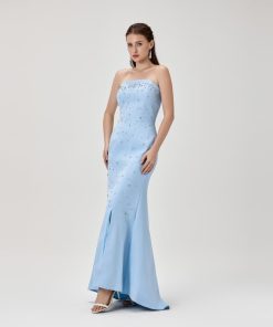 Alternative view of افورا  - فستان بدون أكتاف