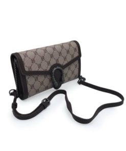 أوبرا فاشن - شنطة يد نسائية فاخرة بني مزينة بإكسسوار من كريسبيلا