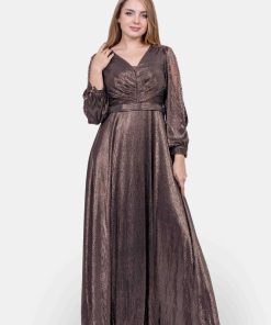 Alternative view of تريجر آيلاند - فستان سهرة طويل مزين من الاكمام باللؤلؤ